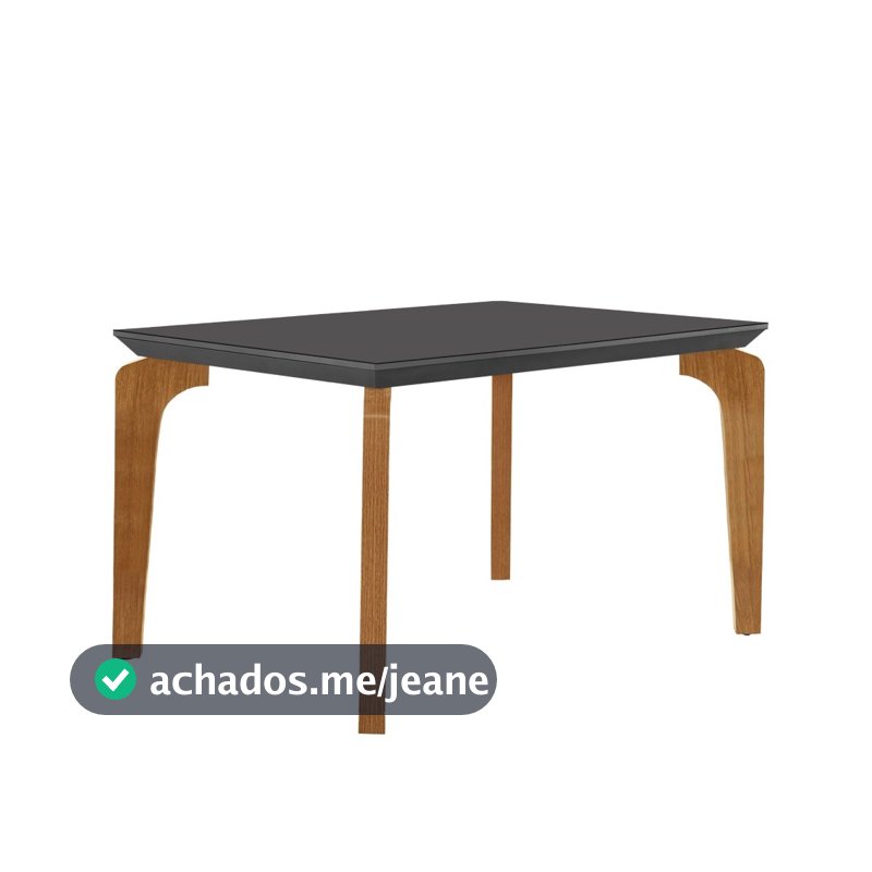 Mesa para Sala de Jantar Liz 120cm Em MDF e Vidro