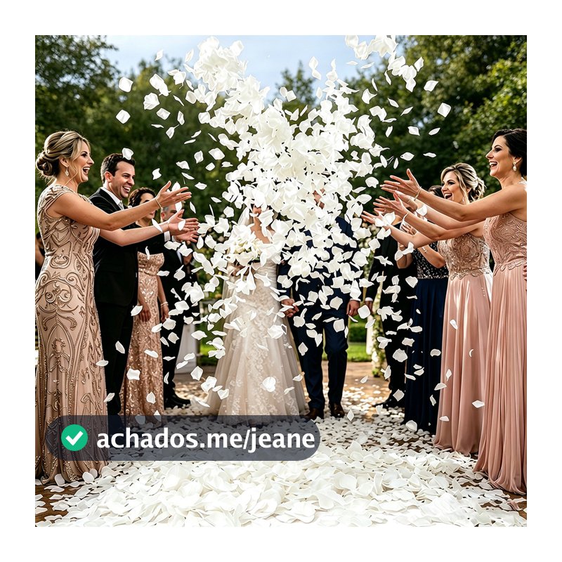 1000-4000 Pétalas Brancas de Rosa Artificiais Decoração Cerimônia Casamento Igreja Festa