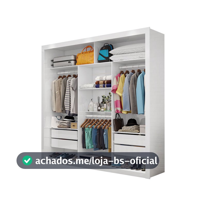 Closet Casal Clarice 4 Gavetas Carioca Móveis