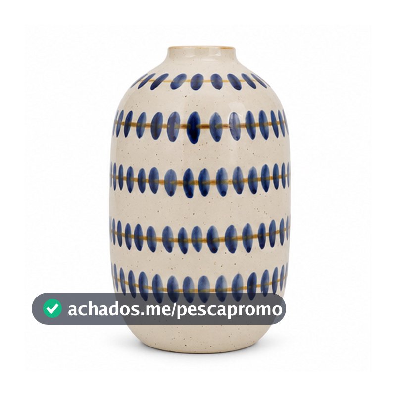 Vaso Decorativo Cerâmica Azul 19,5x31,5cm Tuut 32406