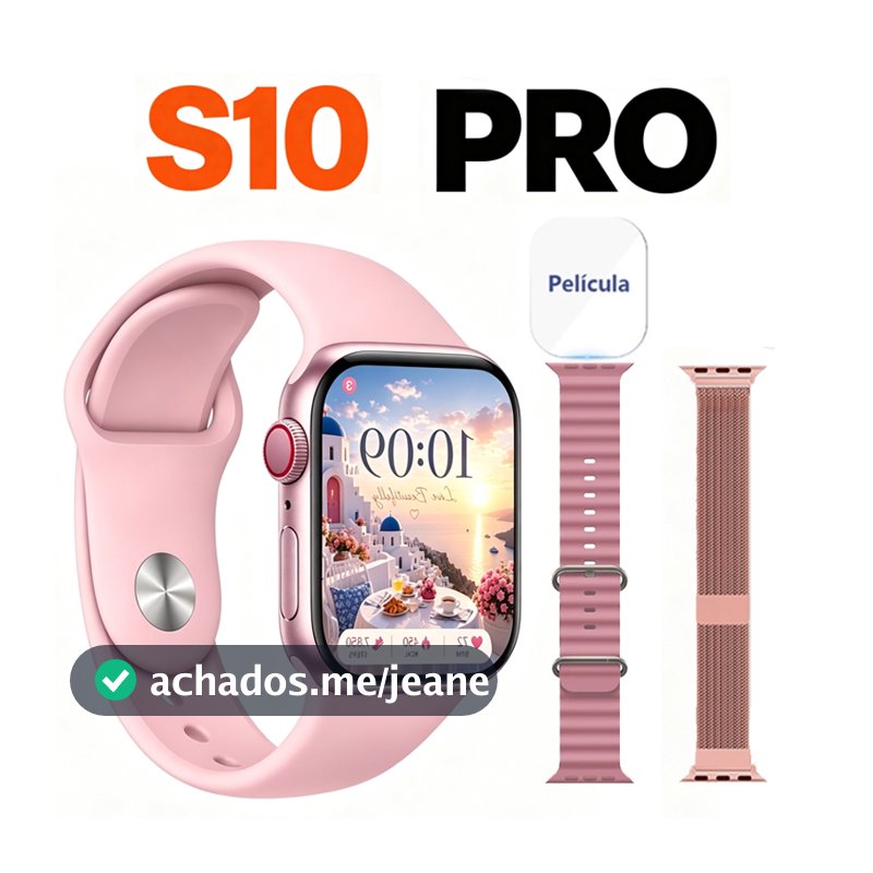 Smart Watch Relogio S10 pro mini inteligente 38mm series 10 2026 2 Pulseiras ostrador chamada Bluetooth