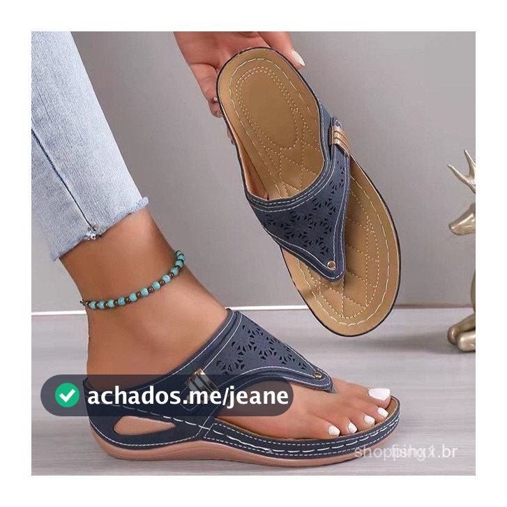 Sandálias Retrô Corretivas de Bico Aberto, Chinelos Femininos Antiderrapantes, Respiráveis e de Alta Qualidade 1
