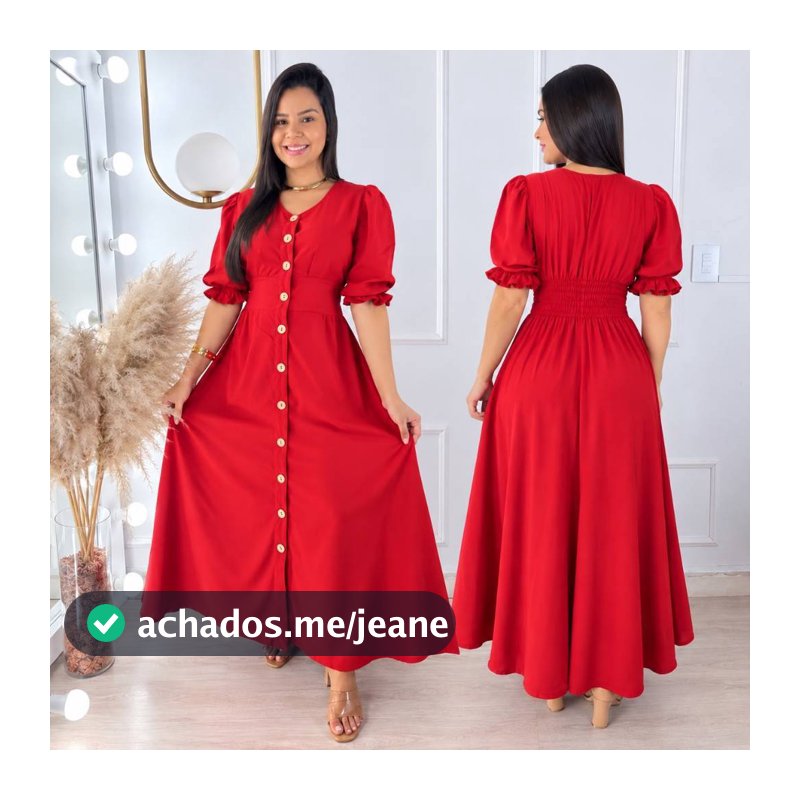 Vestido Chamise Feminino Longo Manga Curta Liso Presente Moda Evangelica Crista Modesta Casamento