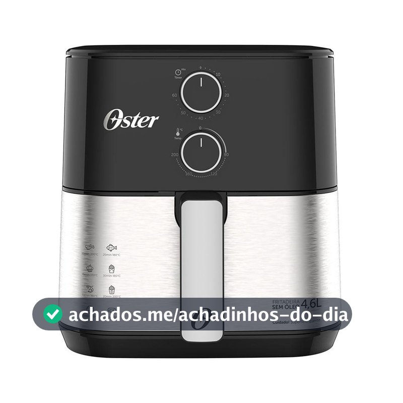 Fritadeira Elétrica Sem Óleo Oster 1500W 4,6 Litros 127V OFRT520-127