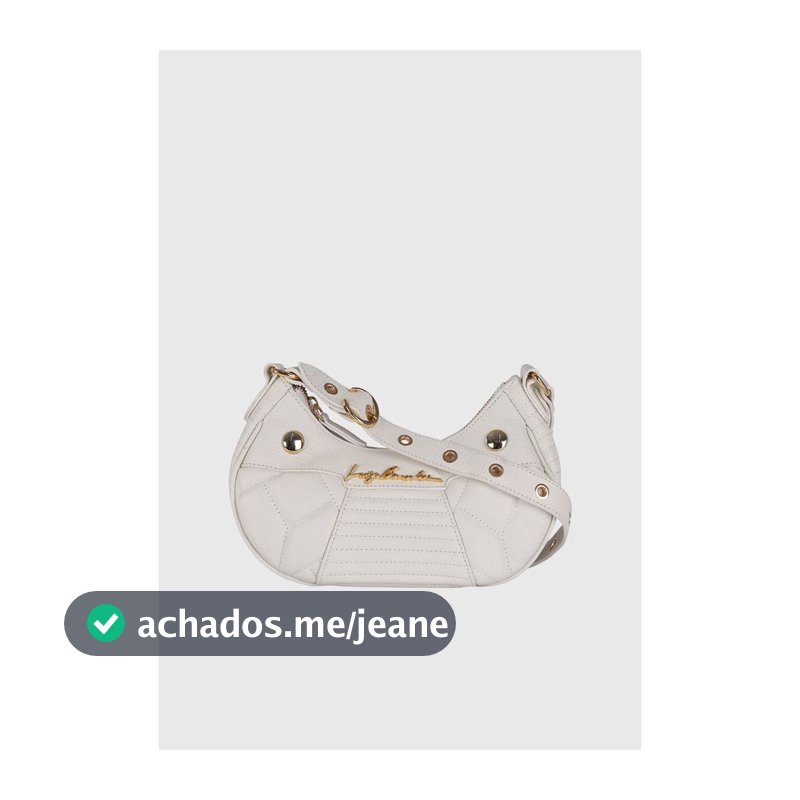Bolsa Baguete Couro Ilhoses Off Luiza Barcelos