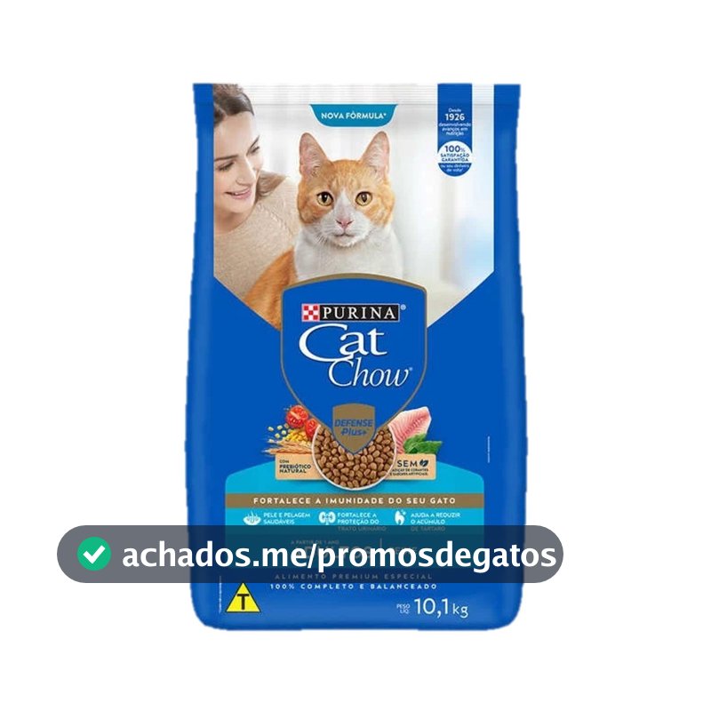 Ração Cat Chow - Gatos Adultos Sabor Peixe 10,1 Kg
