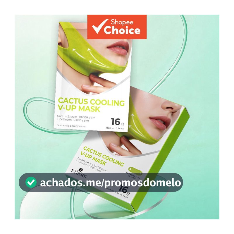 Máscara Facial em V de Levantamento e Tono, Hidratante e Calmante, Redutora de Papada, Modeladora em Formato de V, com