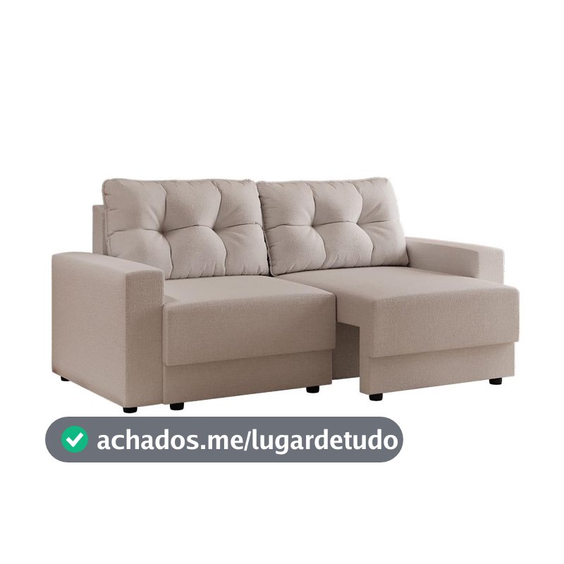 Sofá 3 Lugares Retrátil Lubeck Linho Cru