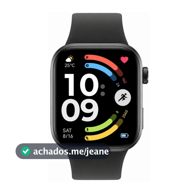 Smartwatch Xiaomi Redmi Watch 6 Active AMOLED GPS Bluetooth Chamadas 5ATM Preto