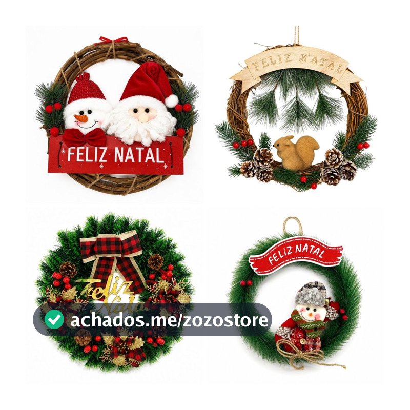 Guirlanda De Natal Decoração Natalina Enfeite De Porta