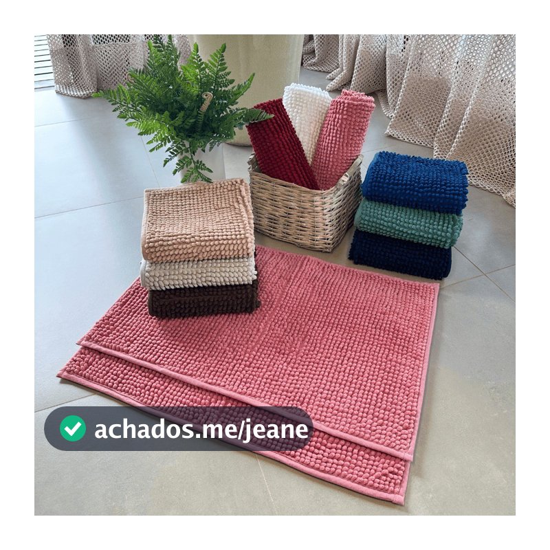 Tapete de Banheiro Antiderrapante Popcorn Bolinha Macarrão Cores Vibrantes Oferta Imperdível