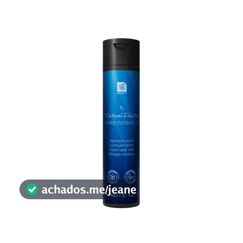 Shampoo Masculino Multibenefícios 4 em 1 By Nelson Freitas 300ml NatuFlores