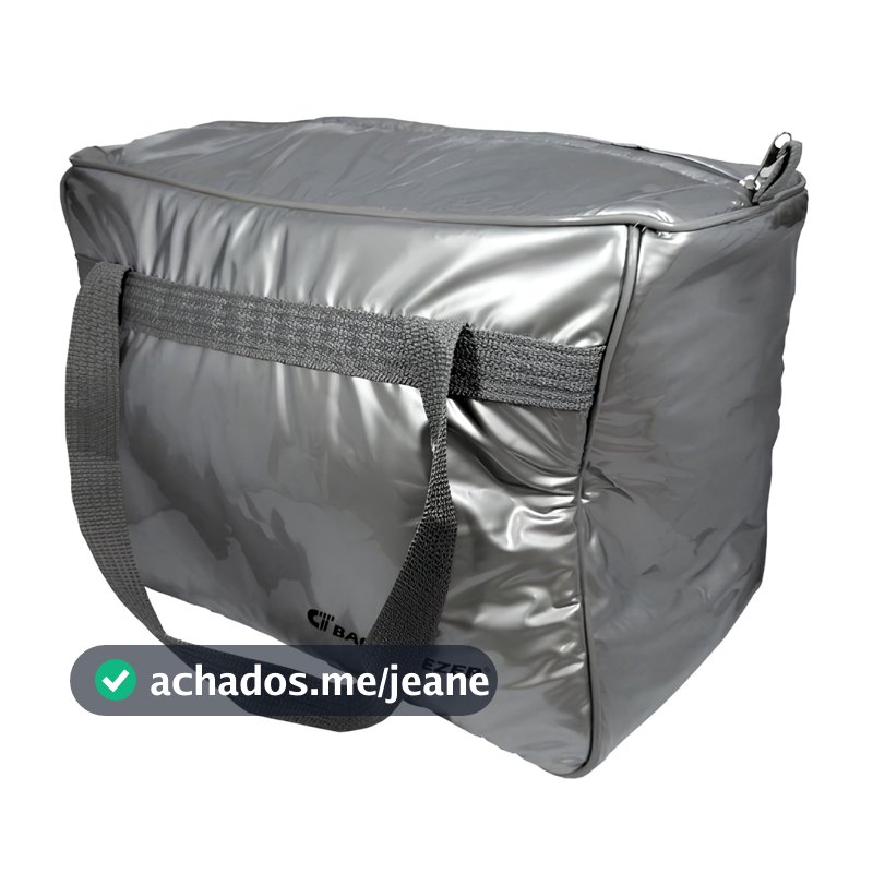 Bolsa Térmica Bag Freezer PVC Prata 26 Litros para Alimentos e Bebidas