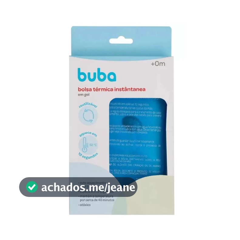 Bolsa Térmica Buba - Alivio para Cólica e Dores em um Click - Bolsa de Gel de calor instantâneo, Bebês e Adultos