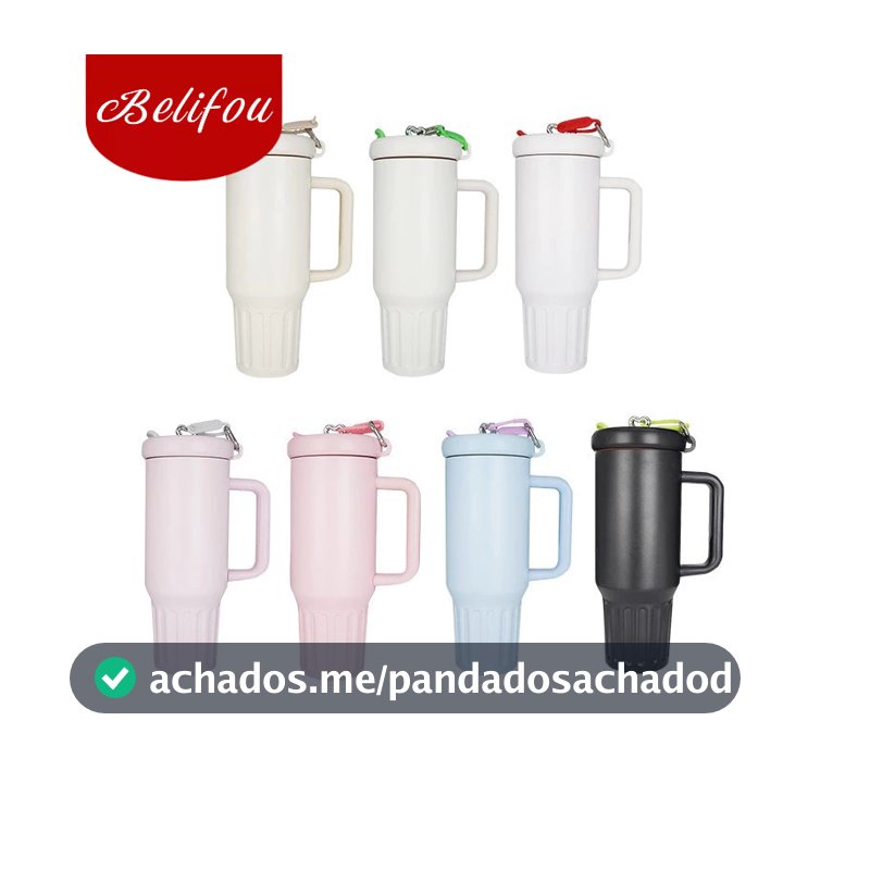 Belifou Garrafa Térmica 1200ml/1.2L Garrafa Térmica Inoxidável com Tampa e Canudo Copo Térmico