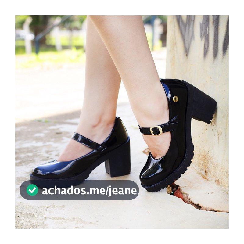 Sapato Boneca Sandália Scarpin Salto Tratorado Tira Peito Do Pé Fivela