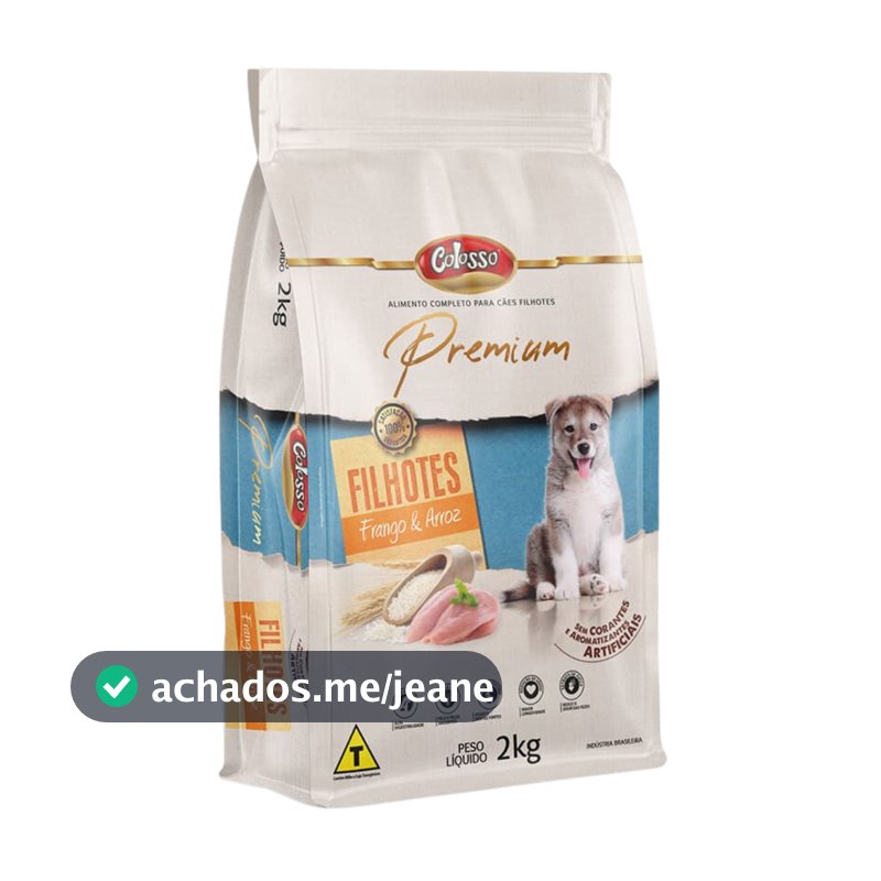 Ração Para Cachorro Filhote Caes Colosso Racao Premium Frango Arroz 2kg