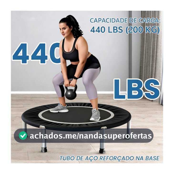 Trampolim Jump Profissional Com Capa Saia Diâmetro 1 M 200kg Mini Reforço Cama Elástica Elastica Academia