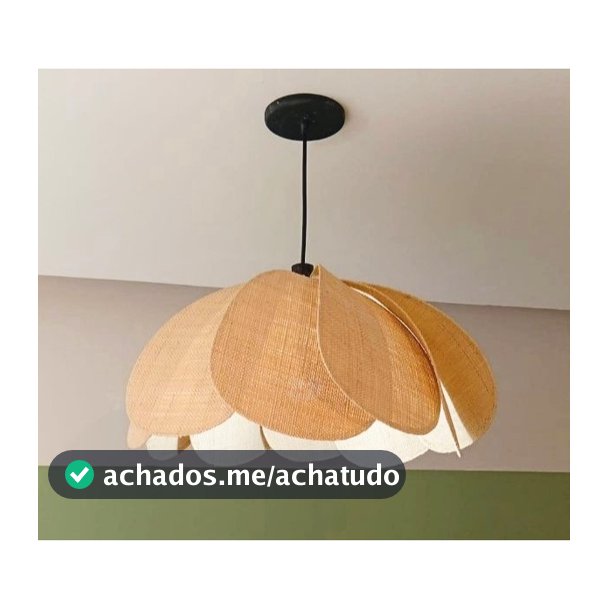 Luminária Pendente de Fibra de Buriti Natural Artesanal | Lustre Decorativo Sustentável – Casa Taika