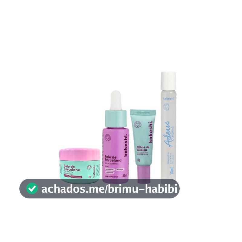 Kit Skincare Kokeshi Pele de Porcelana Olhos de Gueixa Sérum Olheiras