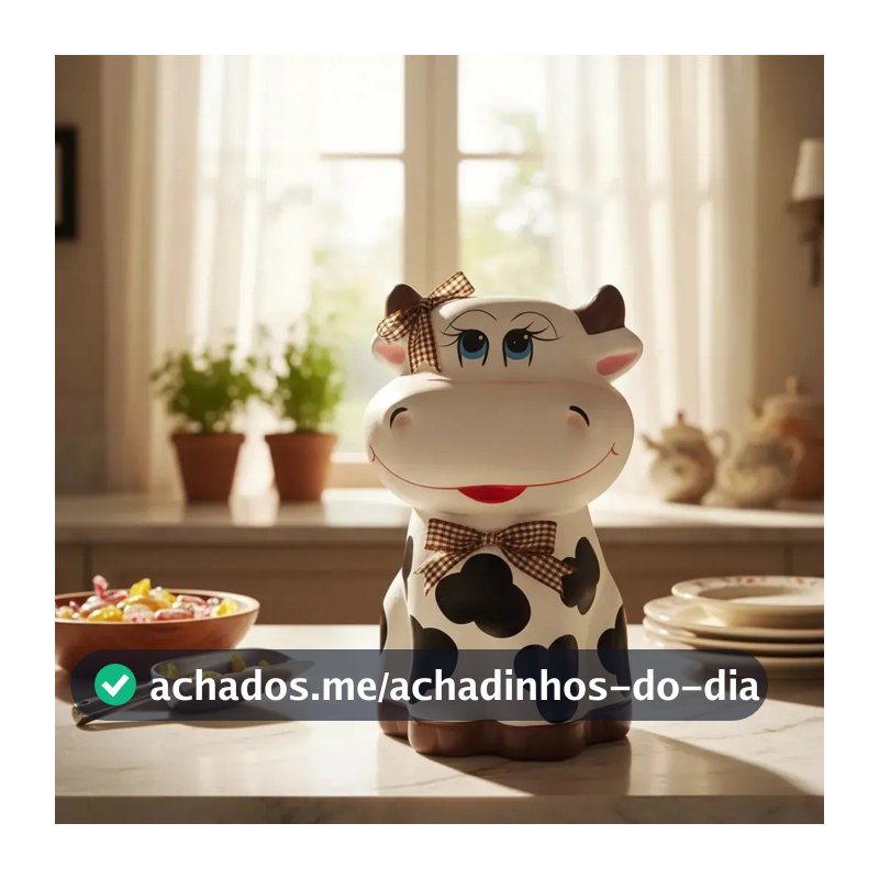 Bomboniere Vaca Grande de Ceramica Vaquinha Porta Bombom