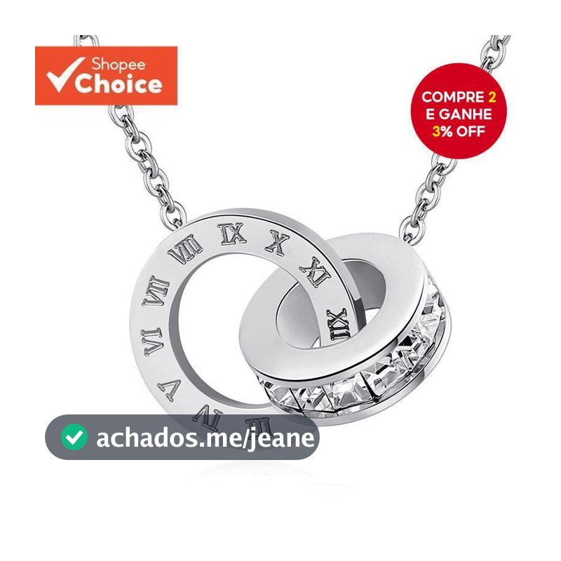 Colar Elegante Com Algarismos Romanos , Diamante Completo , Aço Inoxidável Geométrico