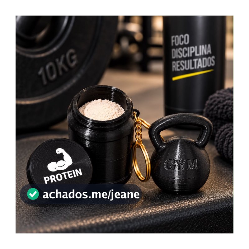 Porta Suplemento Chaveiro Porta Whey E Creatina E Objetos