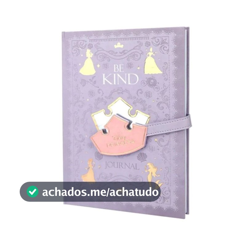 Diário Disney Princesas com Espelho, Adesivos e Fechamento Magnético 80 Folhas DAC