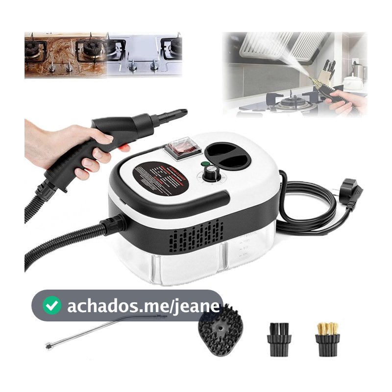 (110V) Limpador de Vapor Portátil 2500W Multifuncional com Kit Bicos para Limpeza Doméstica -D14
