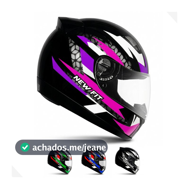 Capacete Fechado Ebf New Fit Control Esportivo Moto Preto Masculino Feminino