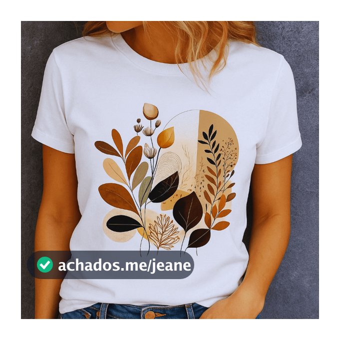 T-SHIRT BRANCA MINIMALISTA FEMININA CONFORT COM MANGA CURTA BLUSA CAMISETA BABY LOOK ESTAMPADA