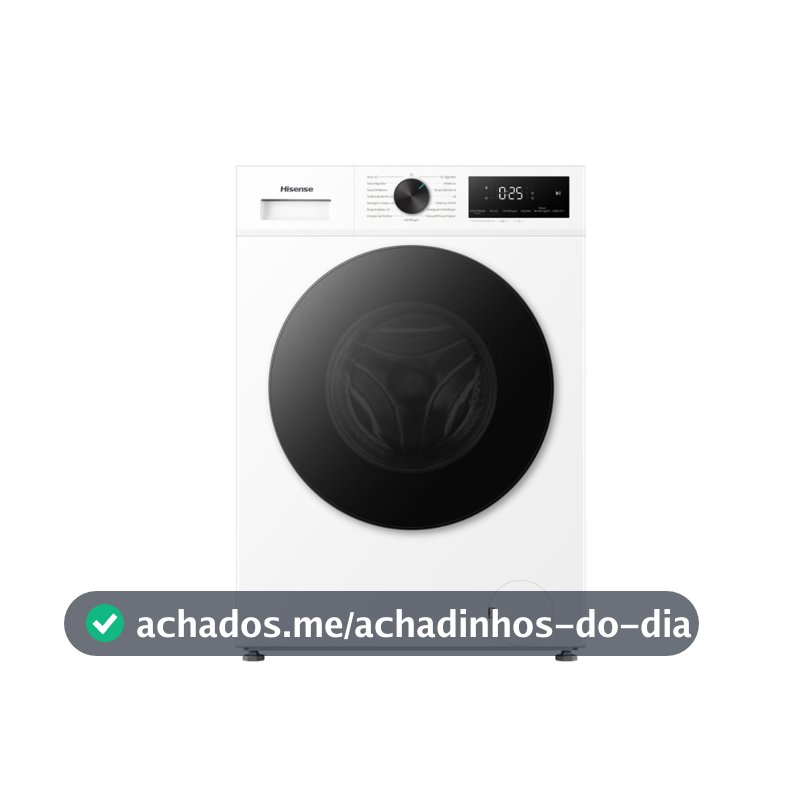 Lava e Seca Hisense 11kg Wd1i11 Compacta Fit e Função Steam Inverter Branco