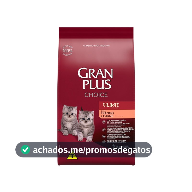 GranPlus Choice Gatos Filhotes 10,1kg Ração Seca