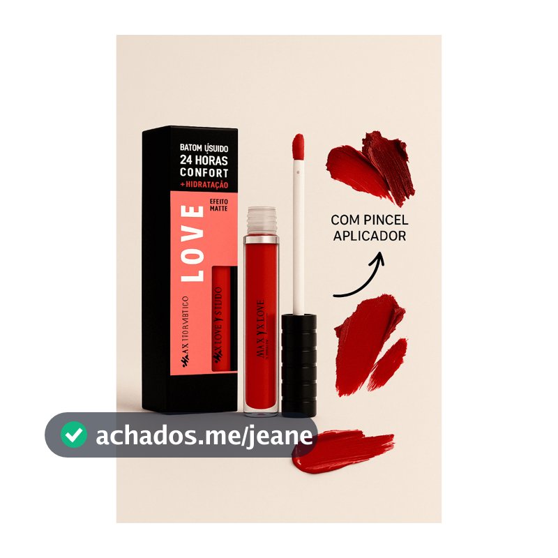 Batom Liquido Matte Max Love 30 horas alta fixação