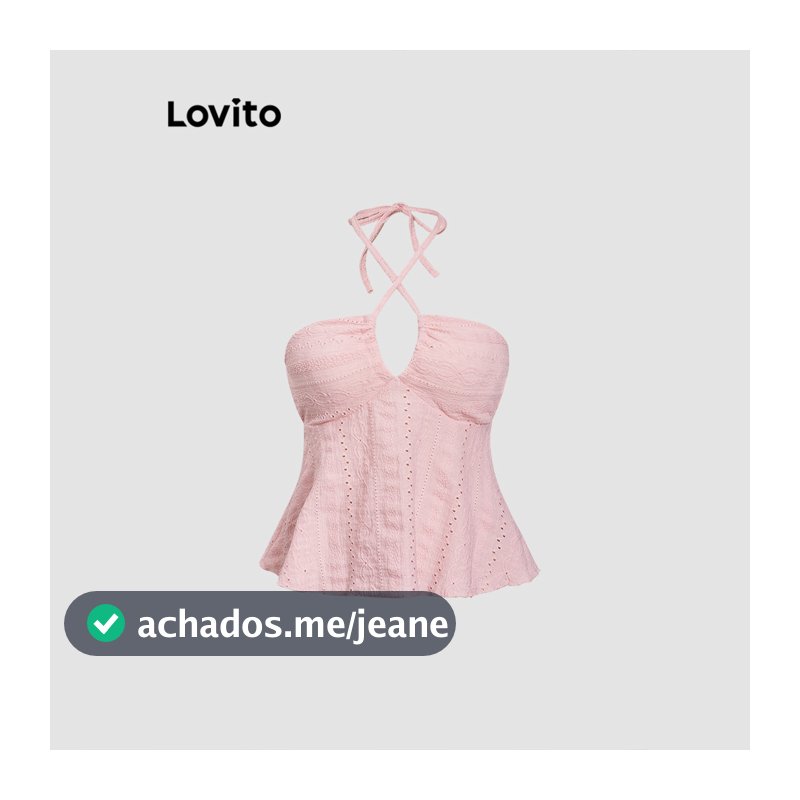 Lovito Férias Regata Fofa Com Recorte Liso Para Mulheres L118ED104