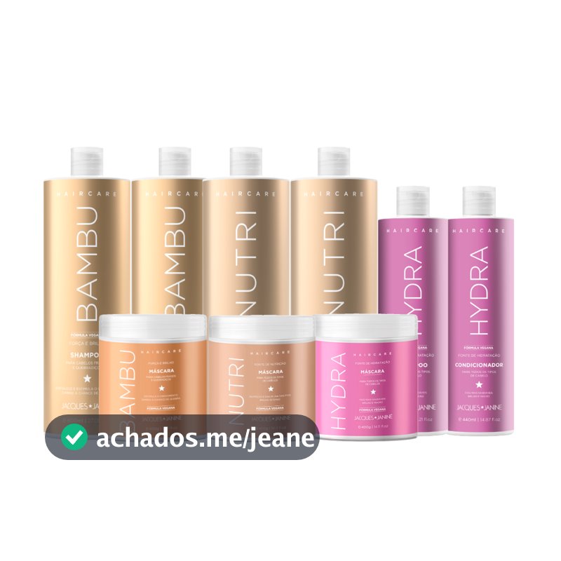 Kit Especial Cronograma Capilar Jacques Janine Reconstrução Nutrição e Hidratação Completa