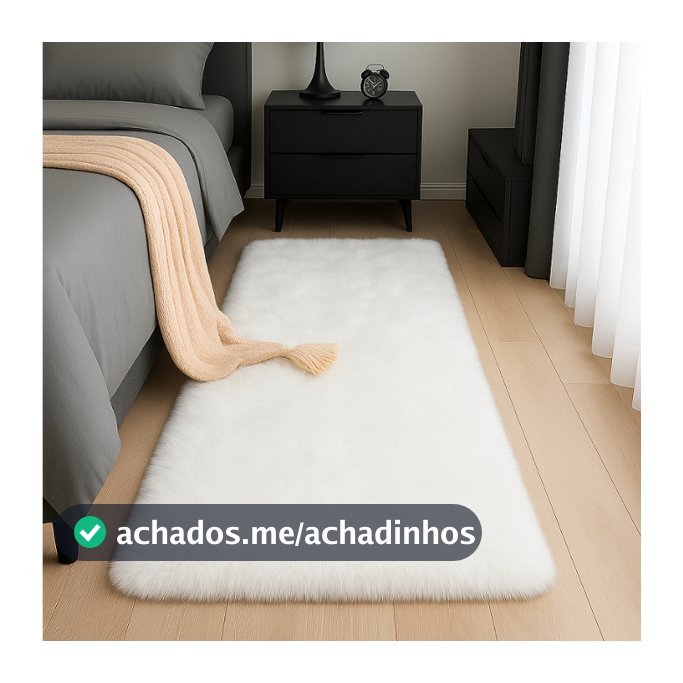 Tapete Passadeira Felpudas Com Antiderrapante Várias Cores E Tamanhos