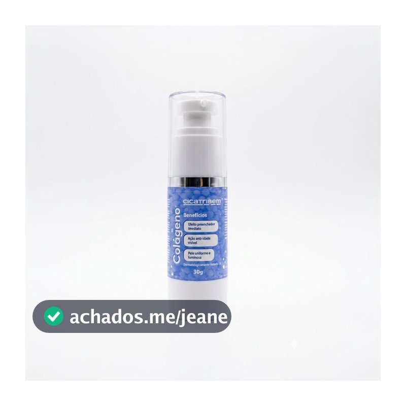 Sérum Facial Pérolas de Colágeno Cicatribem 30g Nanoencapsulado Anti-idade Efeito Preenchedor Hidratação e Firmeza Rosto