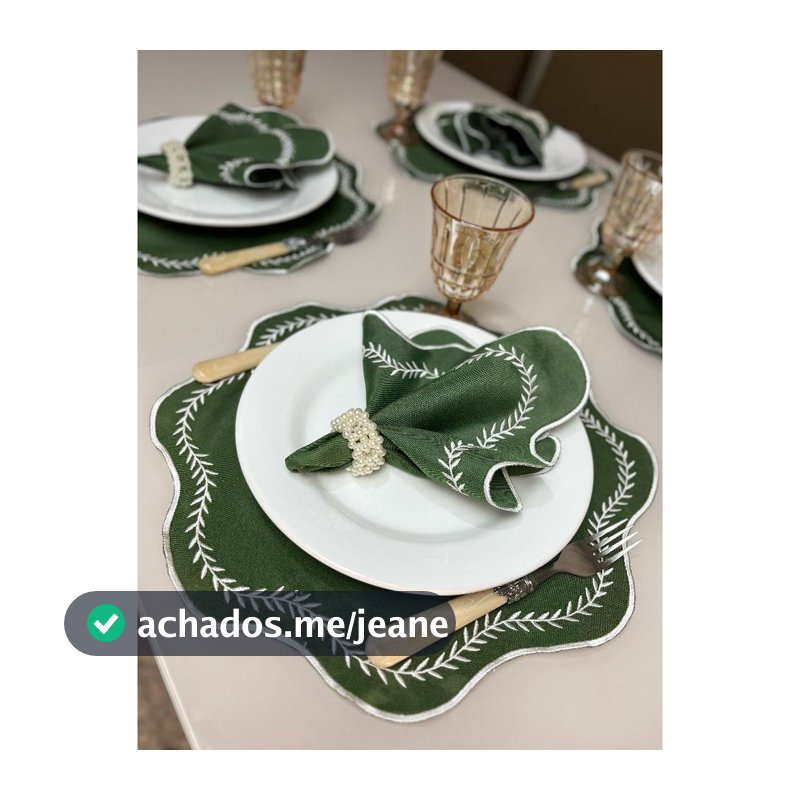 Kit Jogo Americano Souplats Mesa Posta Com Guardanapo 8Pçs Supla