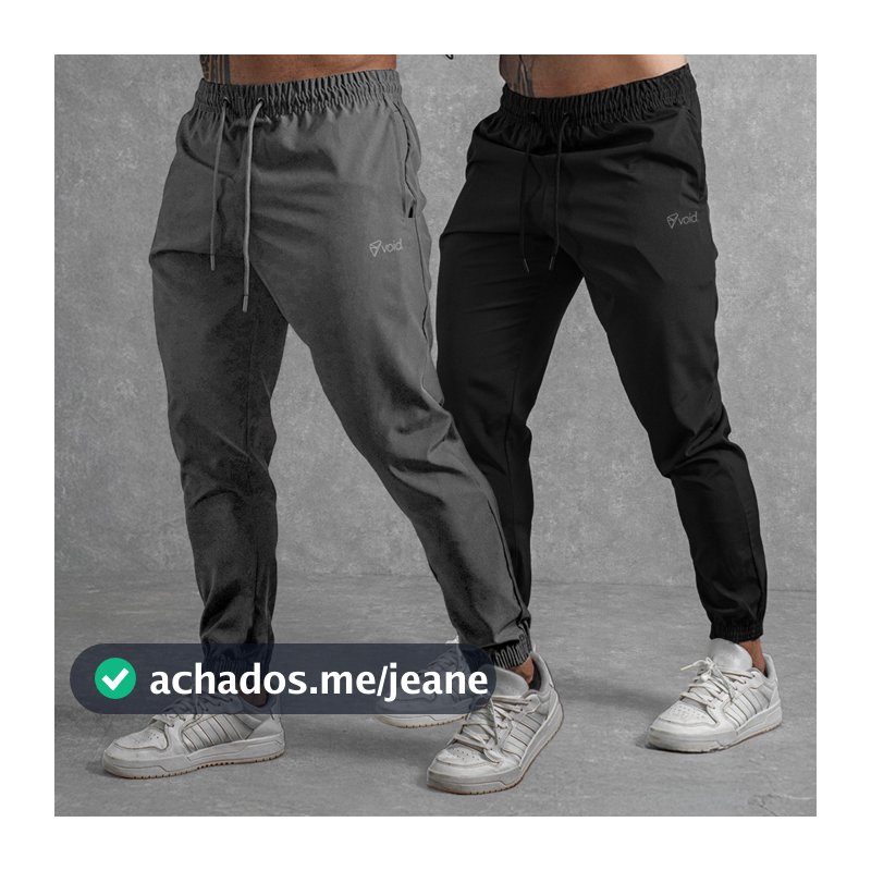 Kit 2 Calça Jogger Tactel com Elastano para Treino e Verão Masculina Academia