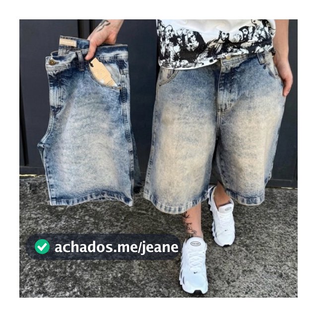 Bermuda Baggy Jeans Dirty-Estonado Ferrugem Vintage Sportlife Diferenciada