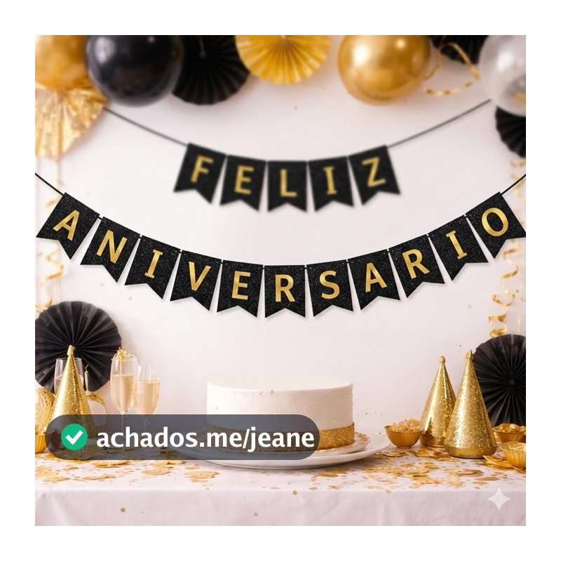 Faixa Feliz Aniversário Decorativa Várias Cores Festa Banner