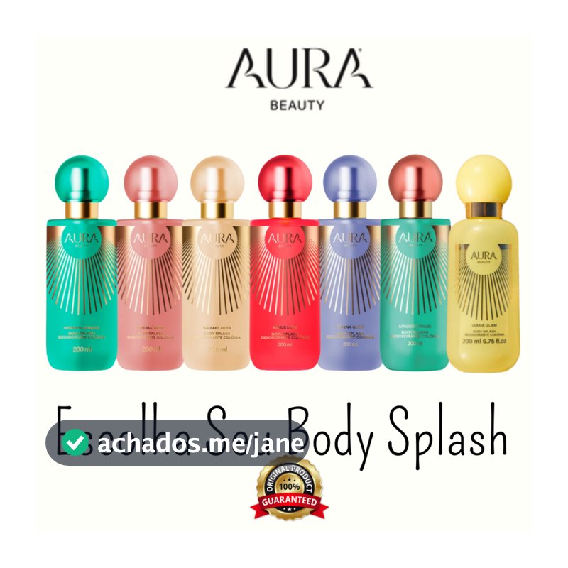 Body Splash Aura Beauty Escolha sua Fragrancia - 200ml (Afrodite, Venus, Athena, Aurora Shine, Radiante,Afrodite Petals)