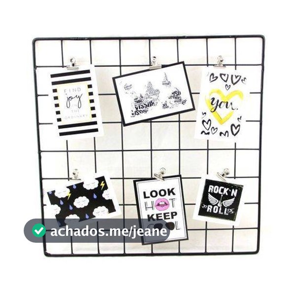 Memory Board 40x40 Preto + Brinde 6 mini prendedores