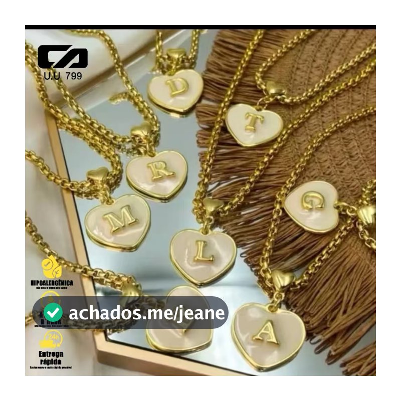 Brilhe com Estilo: Colar Feminino Banhado a Ouro 18k e Pingente AZ Personalizado