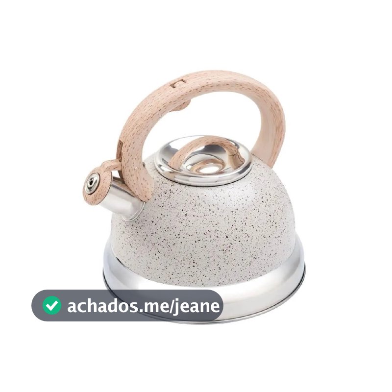 Chaleira Roma Inox 2,7L com Apito Compatível com fogões de Indução Vanilla 4875/100 Brinox