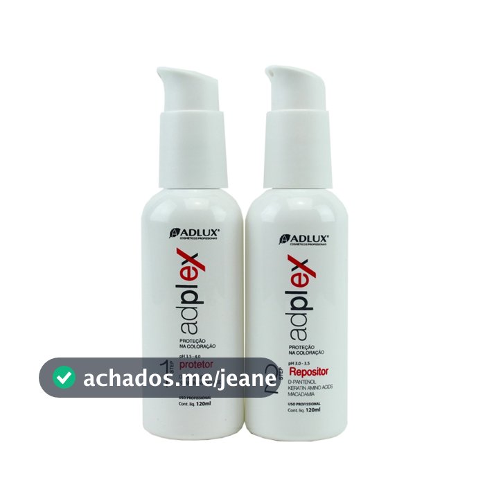 Kit Adplex Plex Capilar Pretetor Profissional Adlux – 2 Passos - 120ml