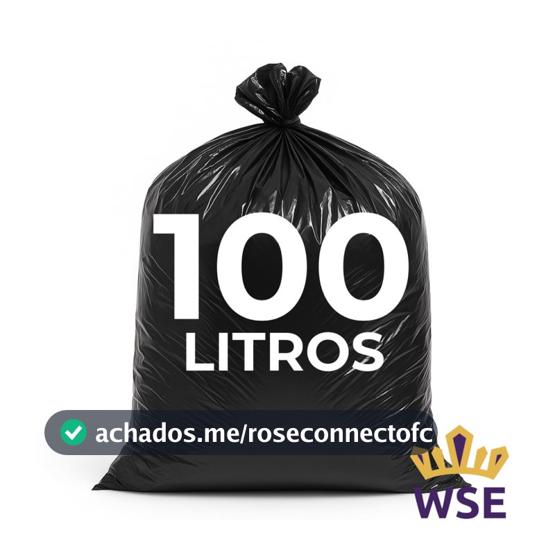 Saco de Lixo Preto 100 Litros Resistente – 100 Unidades Direto da Fábrica Envio Imediato