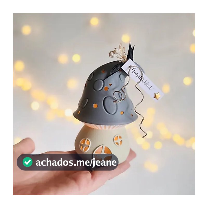 Cogumelo Iluminado Decoração Fadas Casa Festa Halloween Jardim Vela Led