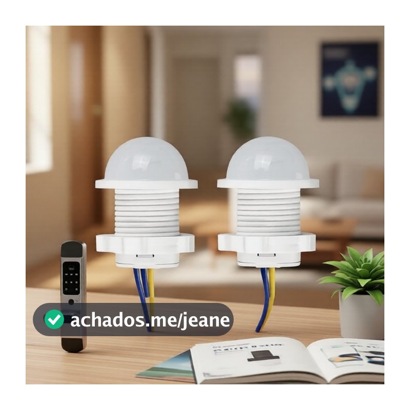 2 peças 110V-220V interruptor de luz automático inteligente com sensor de movimento PIR e infravermelho